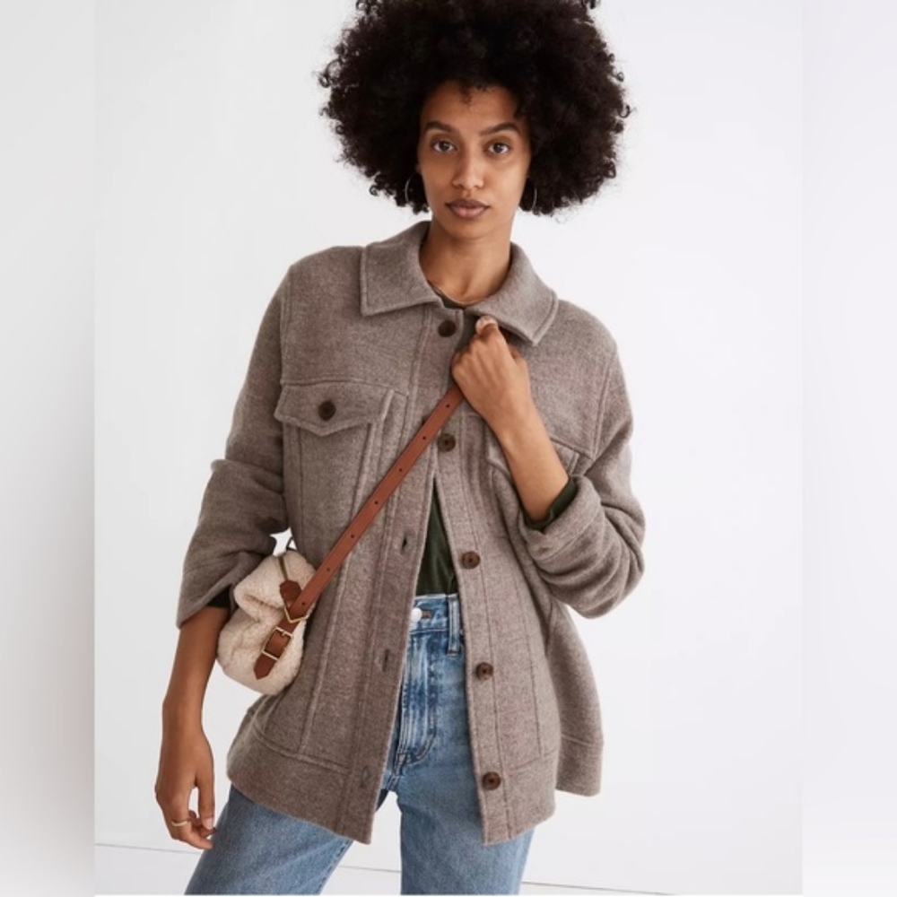 Madewell beige/brown shacket